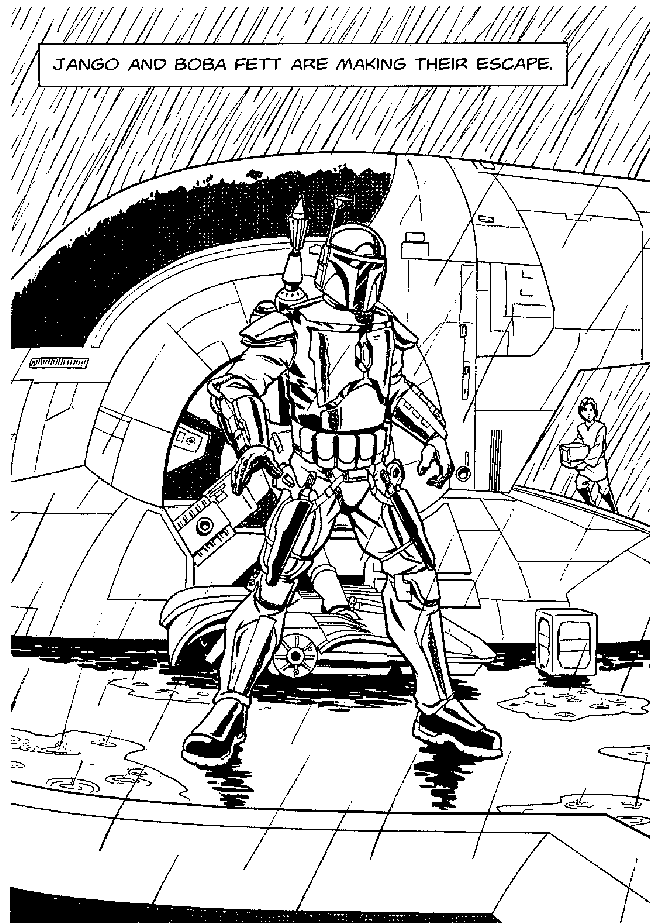 Plansa de colorat cu Star Wars 23 26